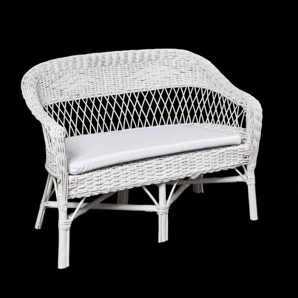 Sillón de mimbre de 2 cuerpos